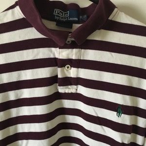 Striped polo shirt custom fit. Size XL